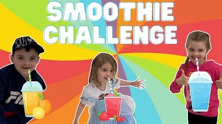 Kids Smoothie Recipes Challenge  Who has the BEST SMOOTHIE [upl. by Lidaa]