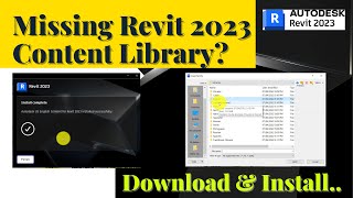 How to update Revit 2023 Missing Content Library Explained [upl. by Eecyal]