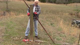 Bracing Fence Posts with T Posts [upl. by Grounds572]