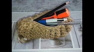 ✂️🧶 DIY TROUSSE AU TRICOTIN RECTANGULAIRE POINT 8 🧶✂️ [upl. by Leirraj626]