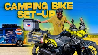 MY MOTORCYCLE CAMPING BIKE  Suzuki VStrom 250 ready to go [upl. by Cori129]