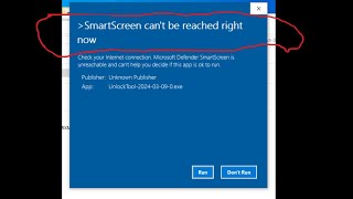 smartscreen cant be reached right now windows 10  disable smartscreen  tutorial pc [upl. by Ayotol285]