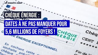 Chèque énergie  Dates à ne pas manquer pour 56 millions de foyers [upl. by Brotherson]