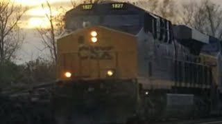 Great catches CSX BampO heritage unit leading the intermodalauto train at Bolivar with special guest [upl. by Rafferty]