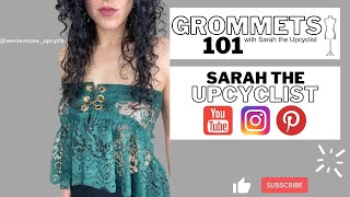 How to Install Grommets  GROMMET TUTORIAL NO SEW UPCYCLE [upl. by Odrick]