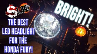 SLKCustoms 575quot Day Maker LED Headlight InstallReview 2020 Honda Fury [upl. by Ltihcox]