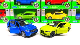 New Cars Unboxing Welly Nex DieCast Model BMW M4 and Mercedes Benz GLC 143 scale [upl. by Jenda179]