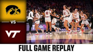 Iowa vs Virginia Tech Full Game Replay  202324 ACC Women’s Basketball [upl. by Nairb]