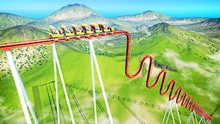 Snake Shaped Roller Coaster  Planet Coaster [upl. by Eerazed969]