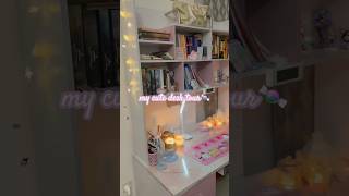 my cute cozy desk tour ⛅️🍰 explore desksetup fyp smallyoutuber smallyoutubersupport [upl. by Tessy]