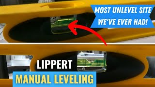 Most UNLEVEL Site We Have Ever Had  How to Use the Lippert OneControl App to Manually Level Your RV [upl. by Hirschfeld]