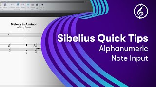 Sibelius Quick Tips Alphanumeric Note Input [upl. by Colner519]