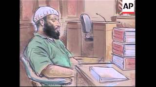 Moussaoui testifys at his death penalty trial sketches 911 relative [upl. by Posner]