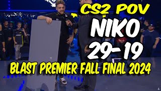 CS2 POV  G2 NiKo 2919 vs Vitality Mirage  BLAST Premier Fall Final 2024 [upl. by Anawyt]