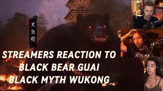 Black Myth Wukong  Streamers Reaction To Black Bear Guai Boss [upl. by Ieppet446]