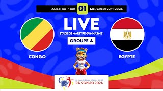 JOUR 1  🇨🇬 CONGO 23 vs 🇪🇬 ÉGYPTE 27 26ÈME CAN HANDBALL SENIORS DAMES KINSHASA 2024 [upl. by Brawner]