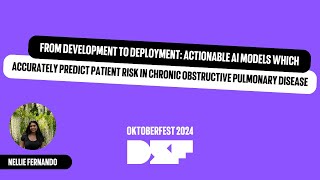 Actionable AI models which accurately predict patient risk in Chronic Obstructive Pulmonary Disease [upl. by Salina321]