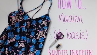 How to Naaien de basis bandjes jurkje inkorten [upl. by Ahsilahs270]