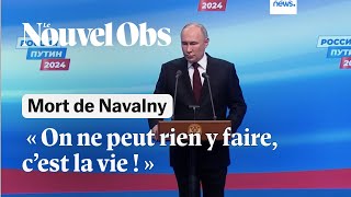 Vladimir Poutine réagit à la mort dAlexeï Navalny en prison [upl. by Dachy]