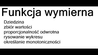 Funkcja wymierna  dziedzina miejsca zerowe wykres asymptoty wszystko co musisz wiedzieć w 23 min [upl. by Gaskins664]