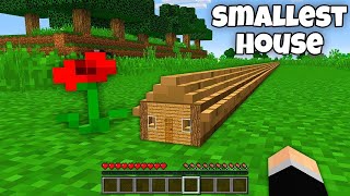 How to BUILD BEST LONGEST SMALLEST HOUSE in Minecraft  INCREDIBLY HOUSE [upl. by Pineda]