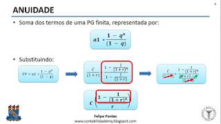 Resumo 3 Finanças 1 Valor Presente de uma Anuidade série de pagamentos finita [upl. by Aydne]