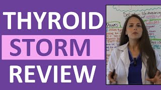 Thyroid Storm Nursing Pathophysiology NCLEX Review Thyrotoxic Crisis [upl. by Shoifet]