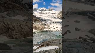 The Swiss Alps Lago del ghiacciaio del Rodano 🏔️❄️🇨🇭 switzerland hiking glacier [upl. by Naujej718]