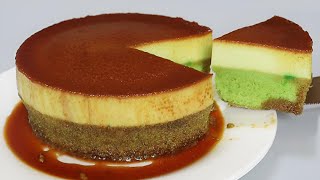 Easy Pandan Flan Cake Recipe  How To Make Flan Cake at Home  Homemade Leche Flan Dessert [upl. by Afrika]