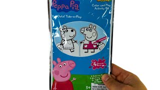 Surprise Play Bag Peppa Pig toy review learning for kids [upl. by Llerreg]