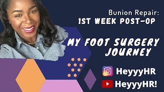 VLOG My Foot Surgery 1 1st week Postop Bunion Repair [upl. by Anahsat389]