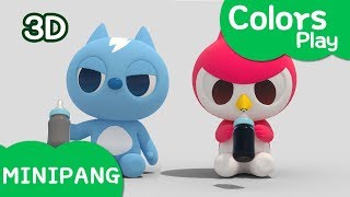 Learn colors with Miniforce  Colors Play  Baby Miniforce drinks milk  MiniPang TV Colors Play [upl. by Areis]