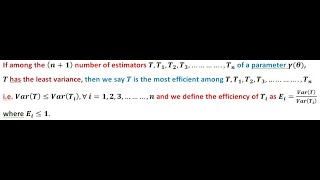 Estimation Lecture4 Efficient Estimator [upl. by Angelique]