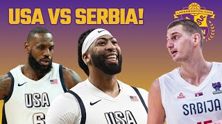 LIVE Team USA vs Serbia In Paris Olympics SemiFinals LeBron James Anthony Davis In Action [upl. by Dusen]