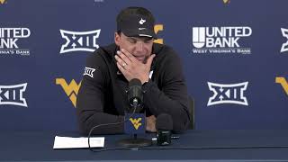 WVU head coach Neal Brown Iowa State Post Game 2024 [upl. by Marsiella]