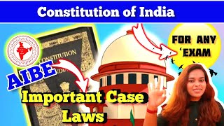 Important Case Laws on Constitution of India  Landmark Indian Cases in Hindi [upl. by Takakura644]