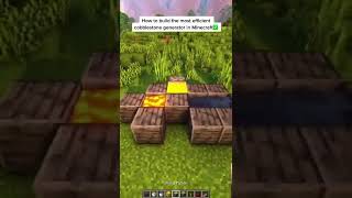 Minecraft BEST Cobblestone Generator  shorts [upl. by Ecerehs]