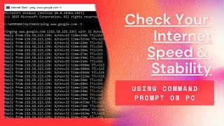 How to check your internet speed stability with command prompt on PC [upl. by Penrose]