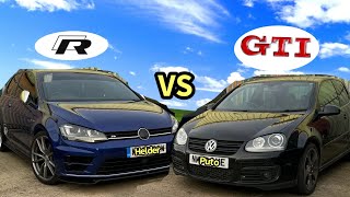 VW Golf R vs VW Golf GTI Demos uns miminhos no GTI [upl. by Nahallac]