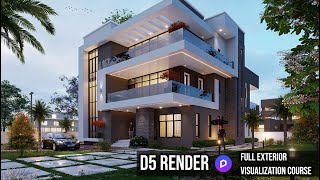 D5 Render Full Exterior Course 20 Beginners Guide [upl. by Ttelrahc]