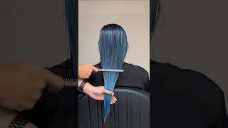 Blue hair dye rainbow hairsVibrant Hair Colors Hair Transformation [upl. by Eltsryk]