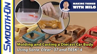 Mold Making Tutorial How to Make a Silicone Squish Mold for Casting a Plastic Model Car Body [upl. by Einneg]