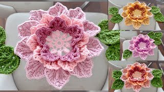 Estas Flores de Crochet hermosas para Centros de Mesa Lindos Bonitos Elegantes para Regalar o Vender [upl. by Akemahc]