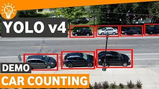 Car Counting DEMO app using YOLO v4  OpenCV Python  Computer Vision 2020 [upl. by Rubinstein]