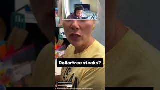 yall trying Dollar tree steaksshorts food [upl. by Enegue266]