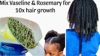 THIS VASELINE amp ROSEMARY HAIR GROWTH RECIPE WILL GROW YOUR HAIR SUPER FAST [upl. by Bowra348]