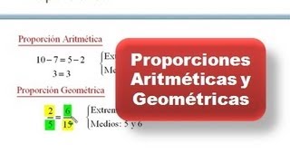 Proporciones aritmeticas y geometricas [upl. by Krystle]