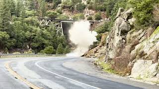 Rock Blast on SR70 in Plumas County on 362024 [upl. by Edrea]