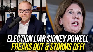 Sidney Powell is HUMILIATED in Australian Interview – Throws Tantrum amp Storms Off Set [upl. by Ardnahcal640]