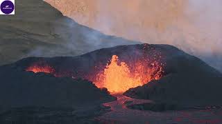 4K Natural Lava  Volcanic Temperatures  World Lava trending motivation education youtube vlog [upl. by Nilsoj]